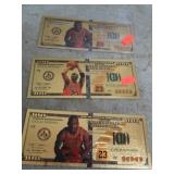 4-- GOLDEN MICHAEL JORDEN $100 BILLS
