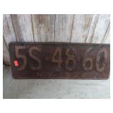 1926 NY LICENSE PLATE