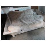 LARGE WICKER DOG BED