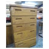 SOLID WOOD 5 DRAWER CHEST