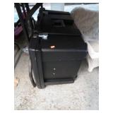 PLASTIC FOOT LOCKER W/ WHEELS
