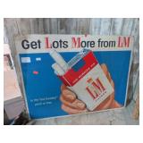 METAL L&M CIGARETTE SIGN