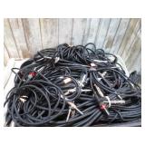 ASSORTED MICROPHONE & INSTRUMENT CABLES