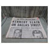 11-23-63 JFK SLAIN NEWSPAPER
