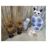 MISC POTTERY DECOR & MUGS
