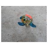 BLOWN GLASS SEA TURTLE FIGURINE