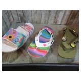3 PAIR-- CROCS SANDALS -- W7 & 8