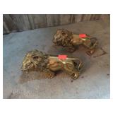 2-- BRASS LION FIGURES
