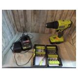 RYOBI CORDLESS DRILL & DRIVER BIT SET -- WORKS