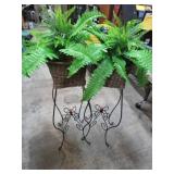 2-- ARTIFICIAL FERNS & STANDS