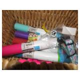BASKET, CRICUT VINYL, ETC