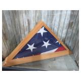FUNERAL FLAG & DISPLAY CASE