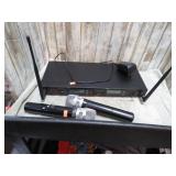 WIRELESS MICORPHONE RECEIVER & 2 MICROPHONES
