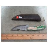 CUSTOM DAMASCUS SKINNING KNIFE