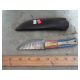 CUSTOM DAMASCUS SHEATH KNIFE