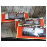 3-- BOXED LIONEL ERIE FLATCARS & TRAILERS
