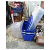 5-- STORAGE TUBS W/ LIDS