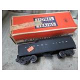 LIONEL MODEL TRAIN ENGINE, CARS & BOXES