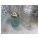 PLANTERS PEANUT & BLUE / GREEN BALL MASON JARS