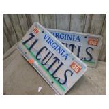 PAIR-- VIRGINIA 71 CUTLS LICENSE PLATES