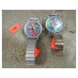 BUBBLE DOME WATCHES W/ AIRPLANE SECOND HAND