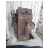 ANTIQUE CRANK TELEPHONE -- ROUGH CONDITION