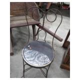 WROUGHT IRON SODA SHOP CHAIR