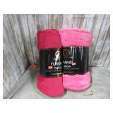 2-- FLANNEL THROW BLANKETS