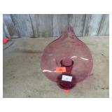 CRANBERRY JACK IN THE PULPIT ART GLASS VASE