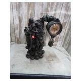 CROSA FIGURAL RESIN MANTLE CLOCK
