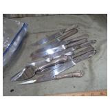 10-- KNIVES W/ STERLING SILVER HANDLES