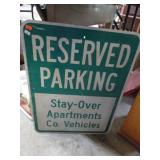 RESERVED PARKING SIGN