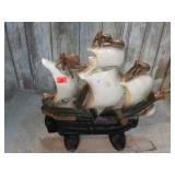CAST IRON SAILING SHIP DOOR STOP
