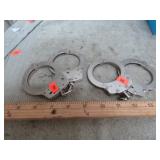PEERLESS & SMITH & WESSON HANDCUFFS -- NO KEYS