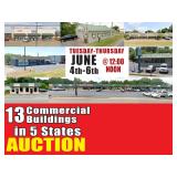 13 Commercial Buildings in 5 States at Public Auction - Several Multi-Tenant Buildings  From Alabama, Georgia, Mississppi, South Carolina and Ten