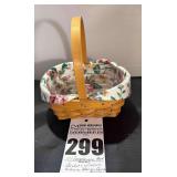 Longaberger "Hope" Woven Basket with Fabric Liner & Insert (2002)