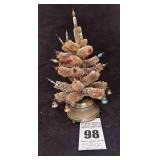 Vintage Musical Bottle Brush Christmas Tree
