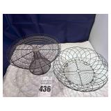 Wire Bread Basket & Wire Cake Stand