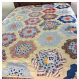 Antique Quilt "Yellow" "Grandmother