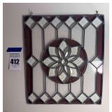 Stained Glass Window Panel with Beveled Glass