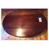 Queen Anne Drop Leaf Oval Coffee Table - Solid Cherry