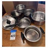 Set of Vintage Vacumetic Chef Louie Cookware with Vent Lids