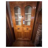 Antique Oak Pantry Hutch  Cabinet