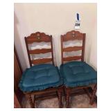 Vintage / Antique  2 Matching Danish Chairs with Cushions