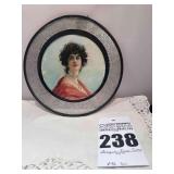 Antique Flue Cover with the chain -  Picture Italian Lady