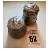 Antique (2) Powder Puff Boxes