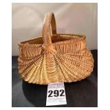 Primitive Farmhouse Handwoven "Butt Basket"
