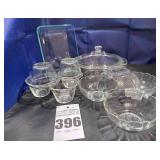 12 - pcs Clear / Etched Glass Items