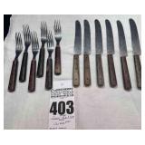 Antique Goodell Knife & Forks  6 Each