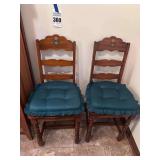 Vintage / Antique  2 Matching Danish Chairs with Cushions